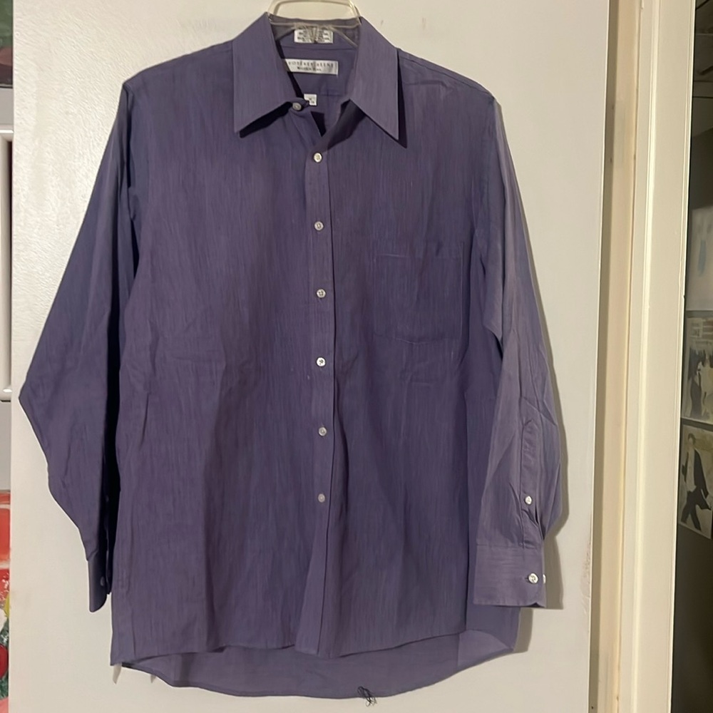 Geoffrey Beene wrinkle free mens purple long sleeve shirt